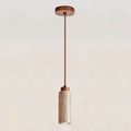 Variant image for Elegant Travertine Pendant Lamp with Warm Yellow Finish – Modern Minimalist Hanging Light for Kitchen and Dining Areas-2