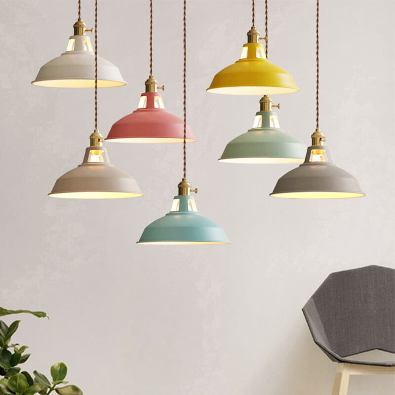 Variant image for Colorful Industrial Pendant Light with Adjustable Chain – Stylish Kitchen Pendant Lighting for Living Room and Café-1