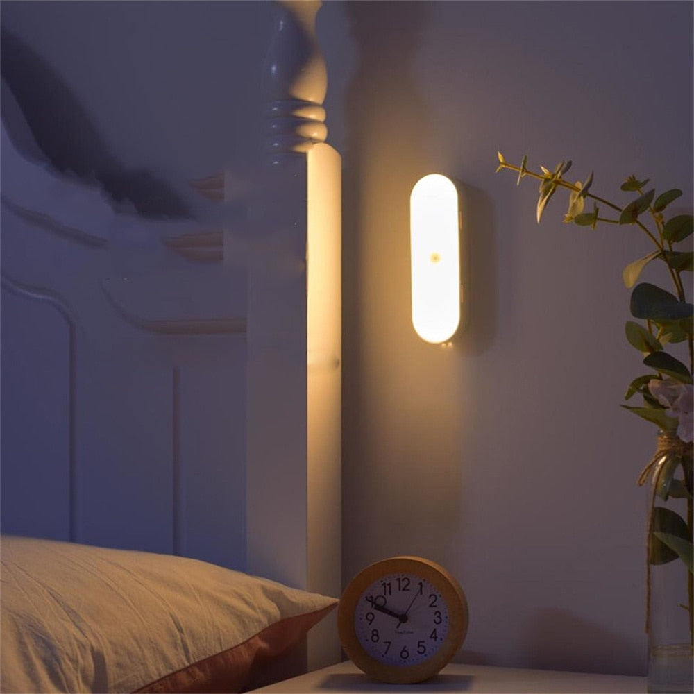 Smart Motion Sensor Wall Lamp – Wireless LED Light with Rechargeable Battery for Safety and Easy Mounting-1