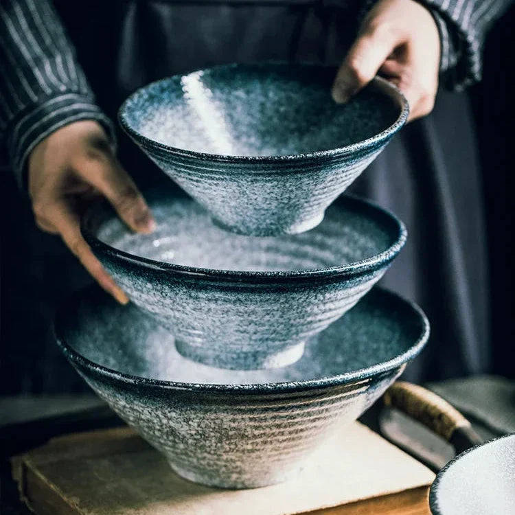 Variant image for Handmade Japanese Ceramic Ramen Bowl – 18 cm Diameter, Elegant Design for Ramen, Soups, and Rice Dishes-4