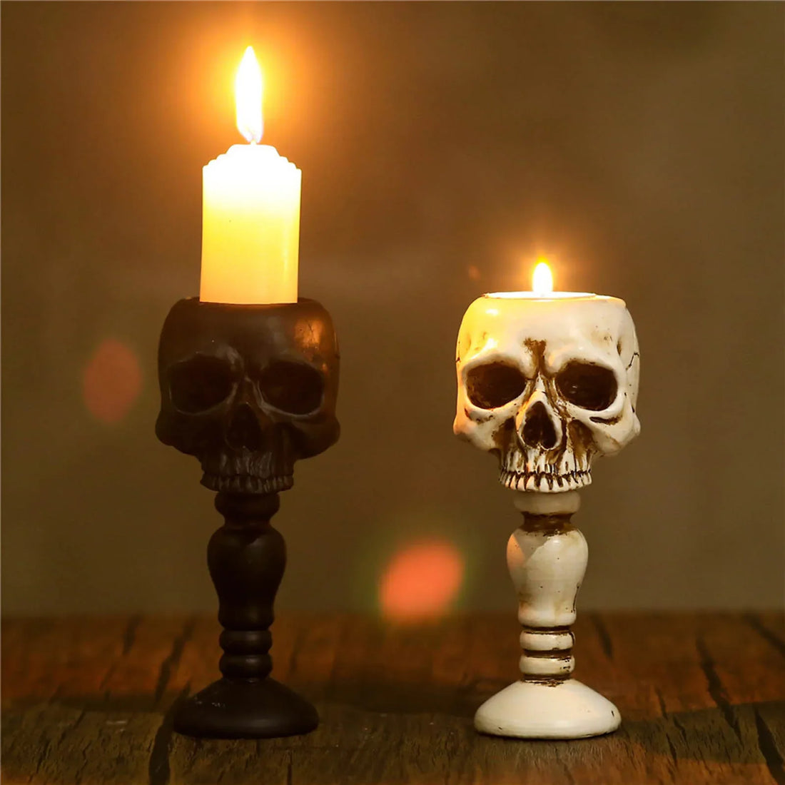 Skull Candle Holders