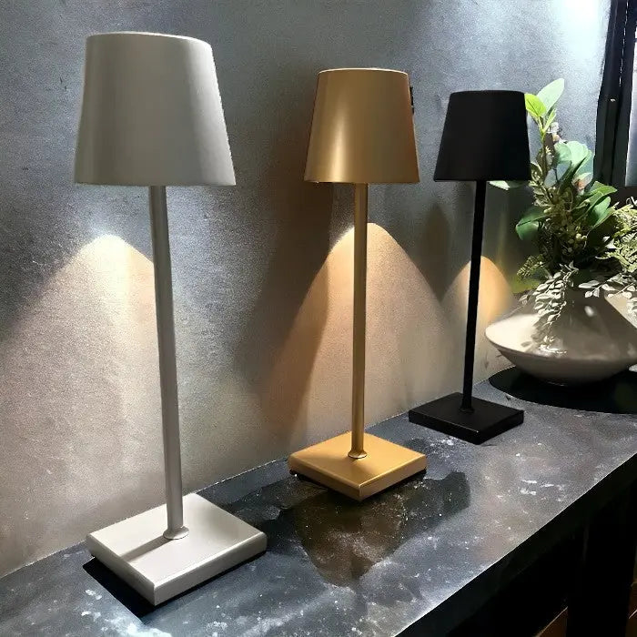 Modern Aluminum Table Lamp with Adjustable Brightness – Cordless Battery Operated Lamp for Living Room & Outdoor Use-3