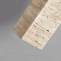 Elegant Travertine Pendant Lamp with Warm Yellow Finish – Modern Minimalist Hanging Light for Kitchen and Dining Areas-6