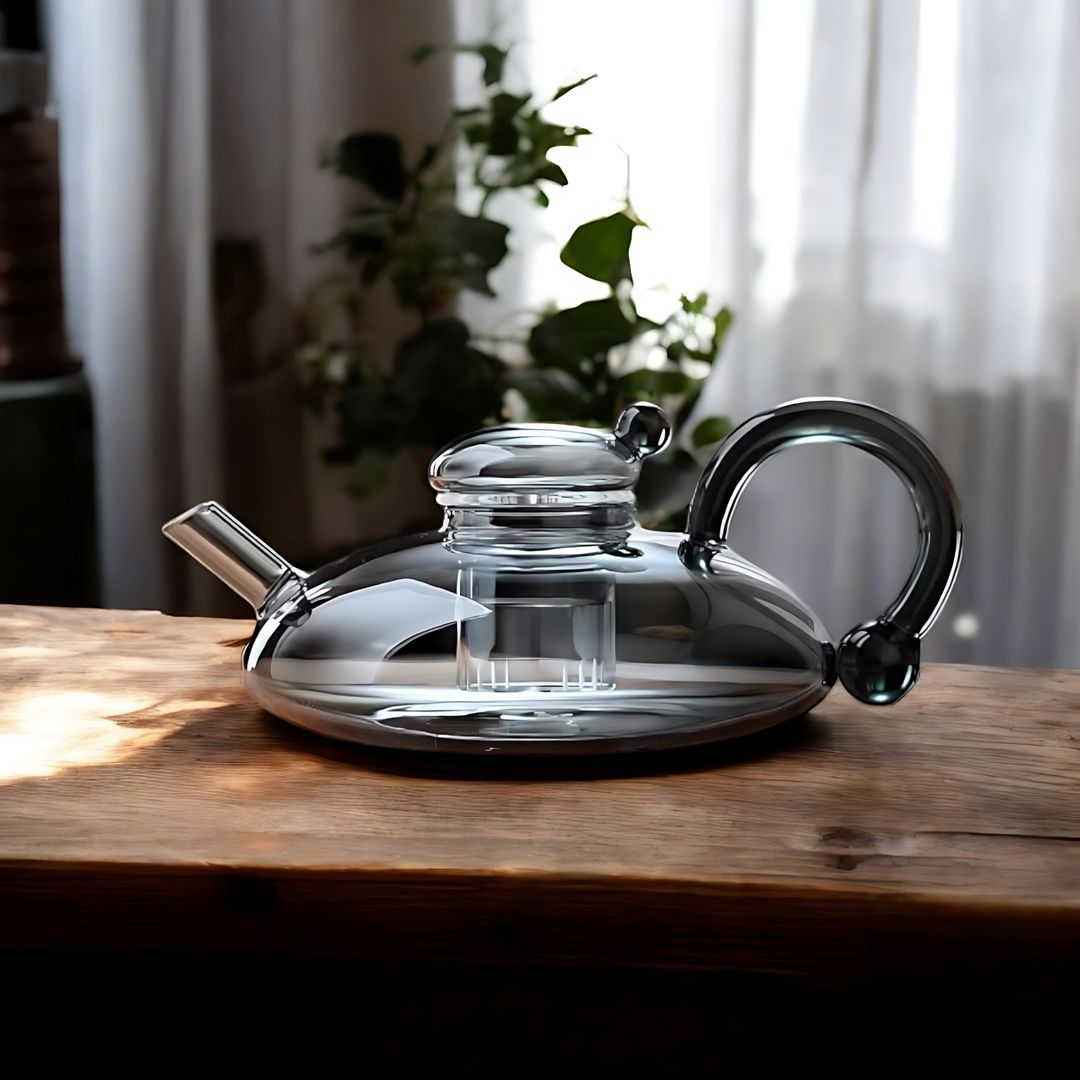 Variant image for Elegant Filtration Teapot Set with Matching Cups – 600ml Heat-Resistant Borosilicate Glass Tea Set for Adults-4