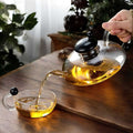Elegant Filtration Teapot Set with Matching Cups – 600ml Heat-Resistant Borosilicate Glass Tea Set for Adults-3