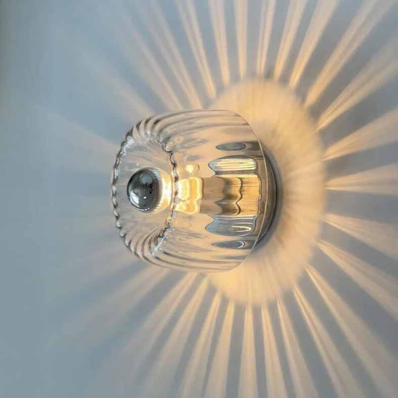 Scandinavian Modern Wall Sconce Lighting with Glass Design – Stylish Nordic Bauhaus Wall Lamp for Living Rooms and Hallways-1