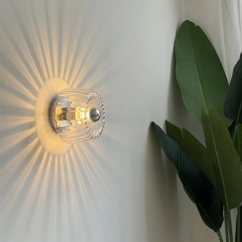 Scandinavian Modern Wall Sconce Lighting with Glass Design – Stylish Nordic Bauhaus Wall Lamp for Living Rooms and Hallways-4