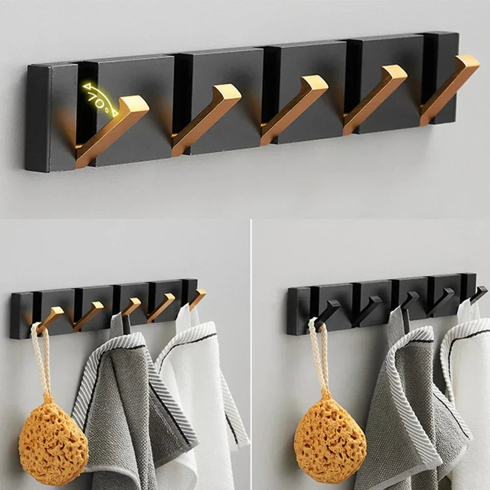 Luxury Folding Wall Hook in Stainless Steel – Minimalist Design for Modern Interiors, Space-Saving and Durable Storage Solution-5
